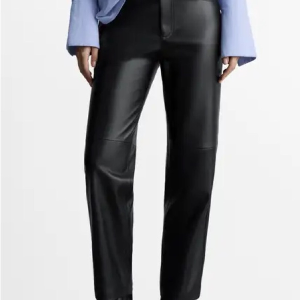 Faux Black Leather Pants